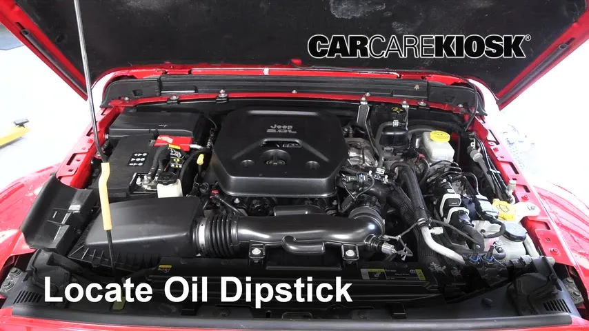 2021 Jeep Wrangler Unlimited Sahara 2.0L 4 Cyl. Turbo Oil Check Oil Level